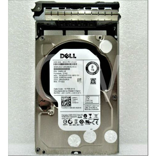 Disco NRG1W 0NRG1W Dell 2TB 7.2K RPM 6Gb/s 3.5" SATA ENTERPRISE Hard Drive - MFerraz Tecnologia