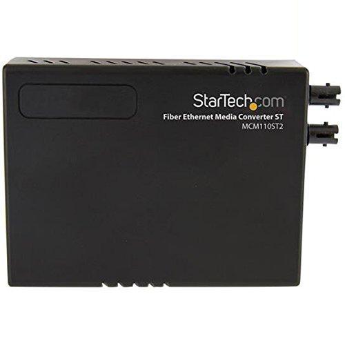 StarTech.com 10/100 Mbps Ethernet to Fiber Optic Media Converter - ST Multimode - 1310nm - 2km - Full/Half Duplex (MCM110ST2) - AloinfoUSA