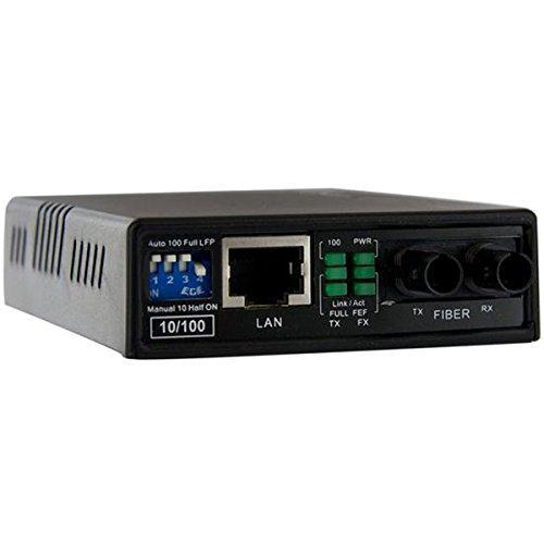 StarTech.com 10/100 Mbps Ethernet to Fiber Optic Media Converter - ST Multimode - 1310nm - 2km - Full/Half Duplex (MCM110ST2) - AloinfoUSA