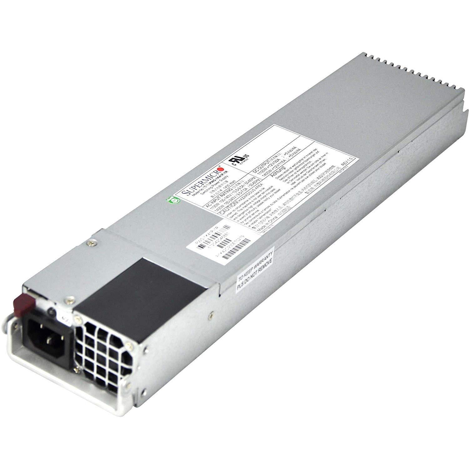 Supermicro PWS-1K41P-1R, 1400W 1U Gold Level Pws with Pm Bus & WX3 - AloinfoUSA