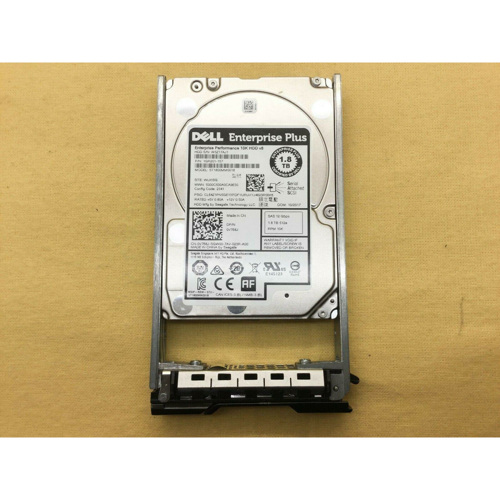 V768J 0V768J Dell 1.8TB SAS 12Gb/s 10K 2.5" Hard Drive ST1800MM0018 636946493639 - AloinfoUSA