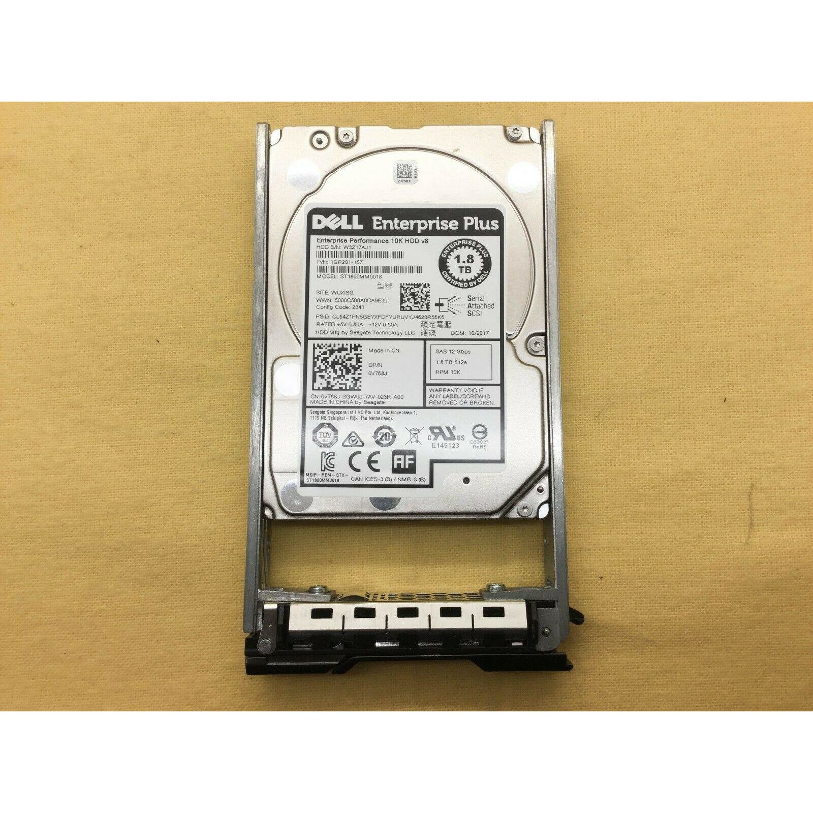 V768J 0V768J Dell 1.8TB SAS 12Gb/s 10K 2.5" Hard Drive ST1800MM0018 636946493639 - AloinfoUSA
