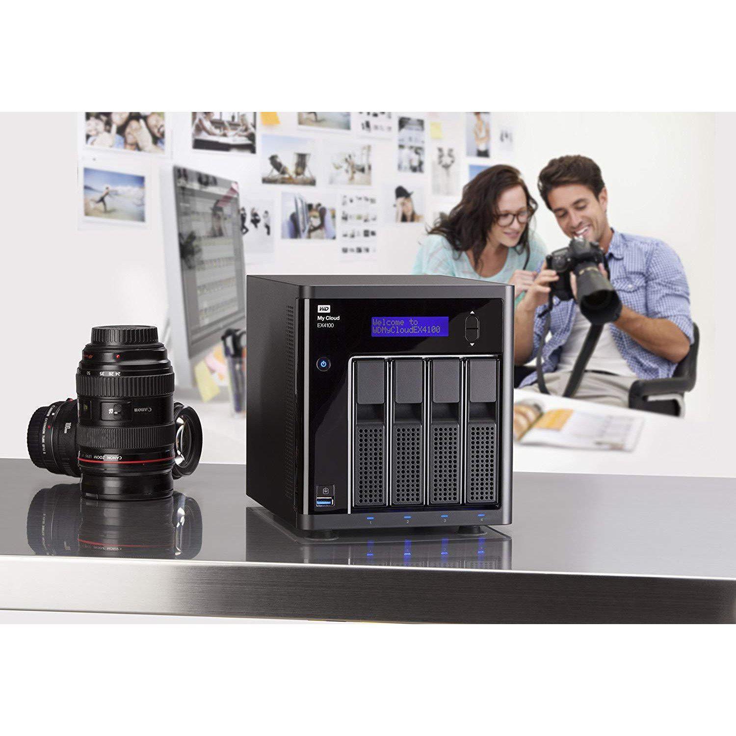 WD 16TB My Cloud EX4100 Expert Series 4-Bay Network Attached Storage - NAS - WDBWZE0160KBK-NESN - AloinfoUSA