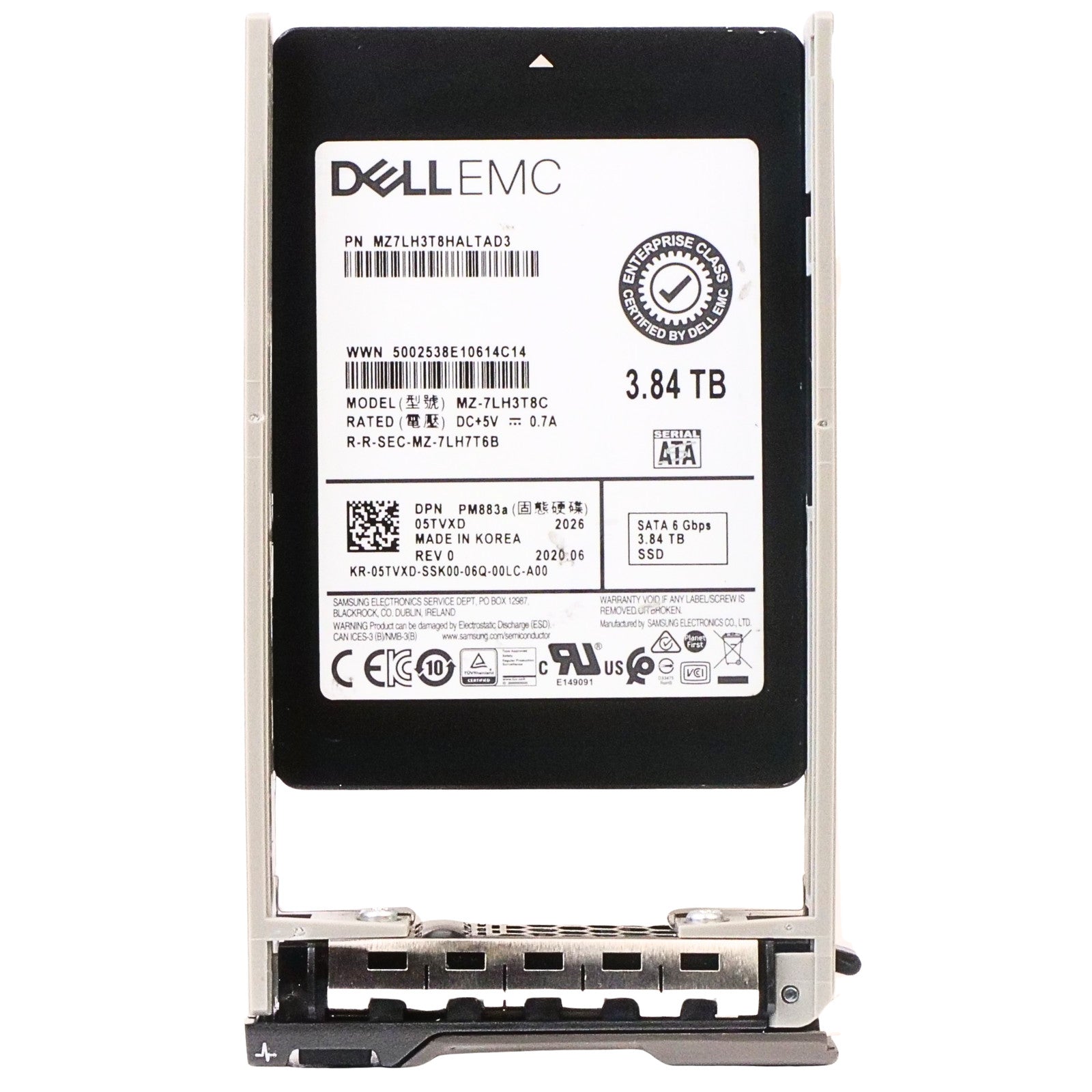 Dell G13 400-AWGV 3.84TB 1 DWPD SATA 6Gb/s 3D TLC 2.5in SSD