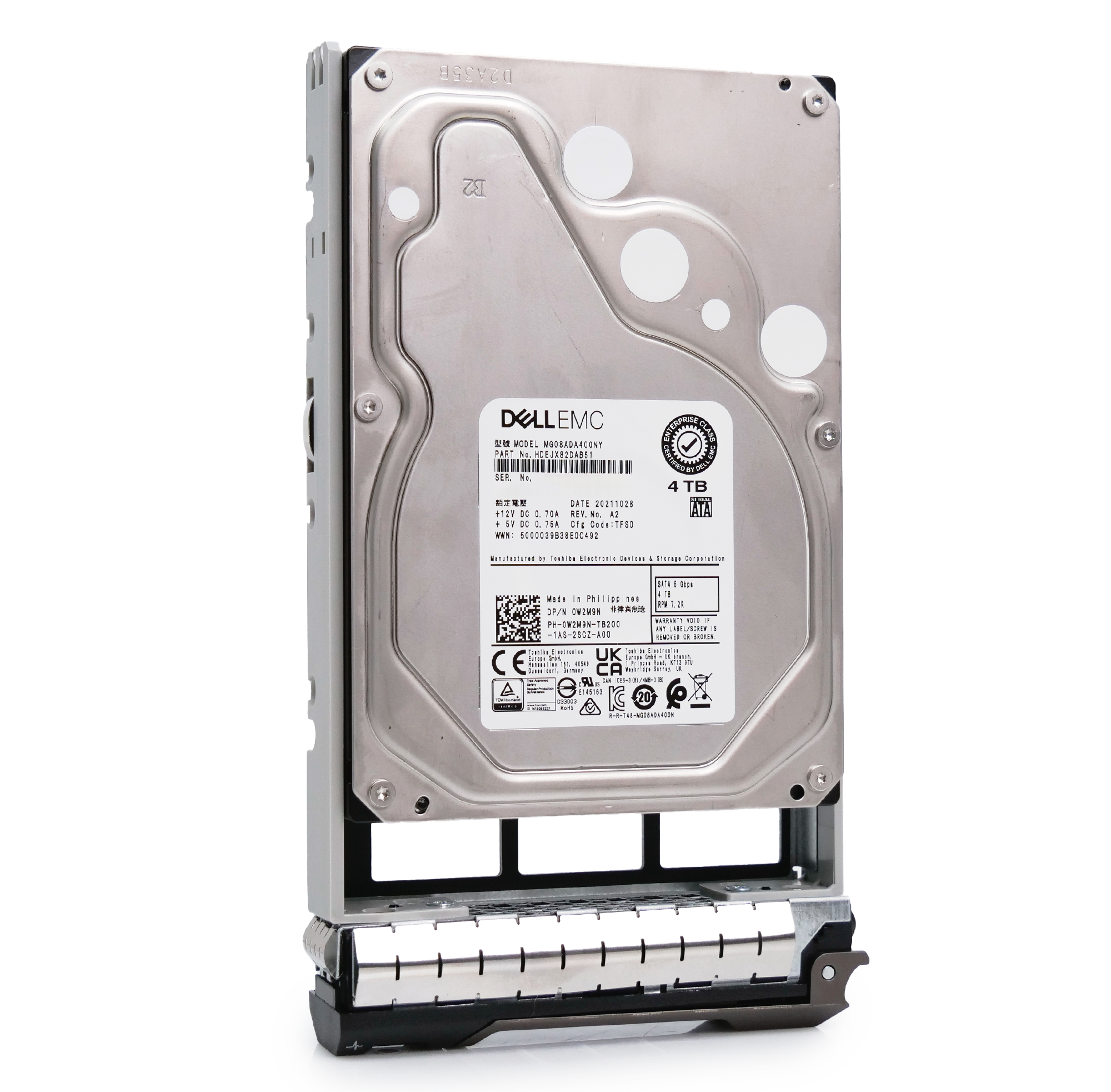 Dell G13 V4V0X 4TB 7.2K RPM SATA 6Gb/s 512n 3.5in Hard Drive