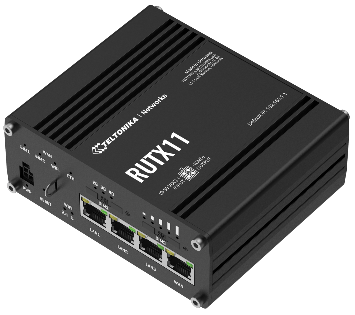 Teltonika RUTX11 DUAL SIM 4G/LTE WI-FI/BT Industrial Cellular Router (RUTX11100400)