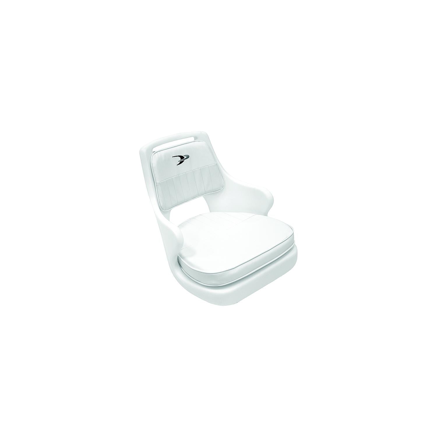 Wise Seats 8WD015-3-710 Wise Standard Pilot Chair Package w/ Chair, Cushion Set & Mount Plate White