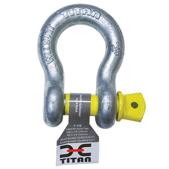 Titan Chain 10319051 Hot Galvanized Bow Shackle, 5/16"