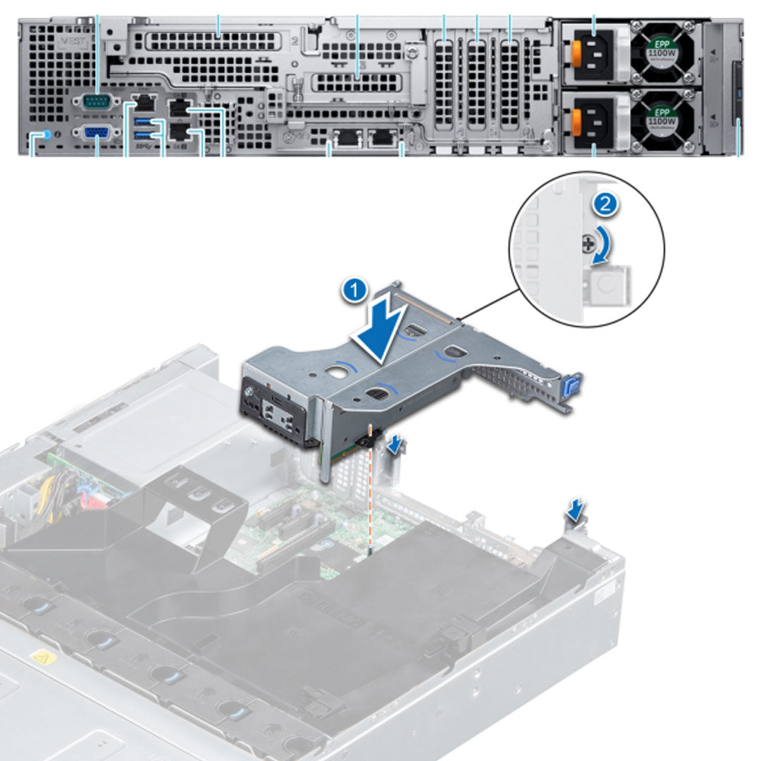 Dell R740XD2 Butterfly Riser