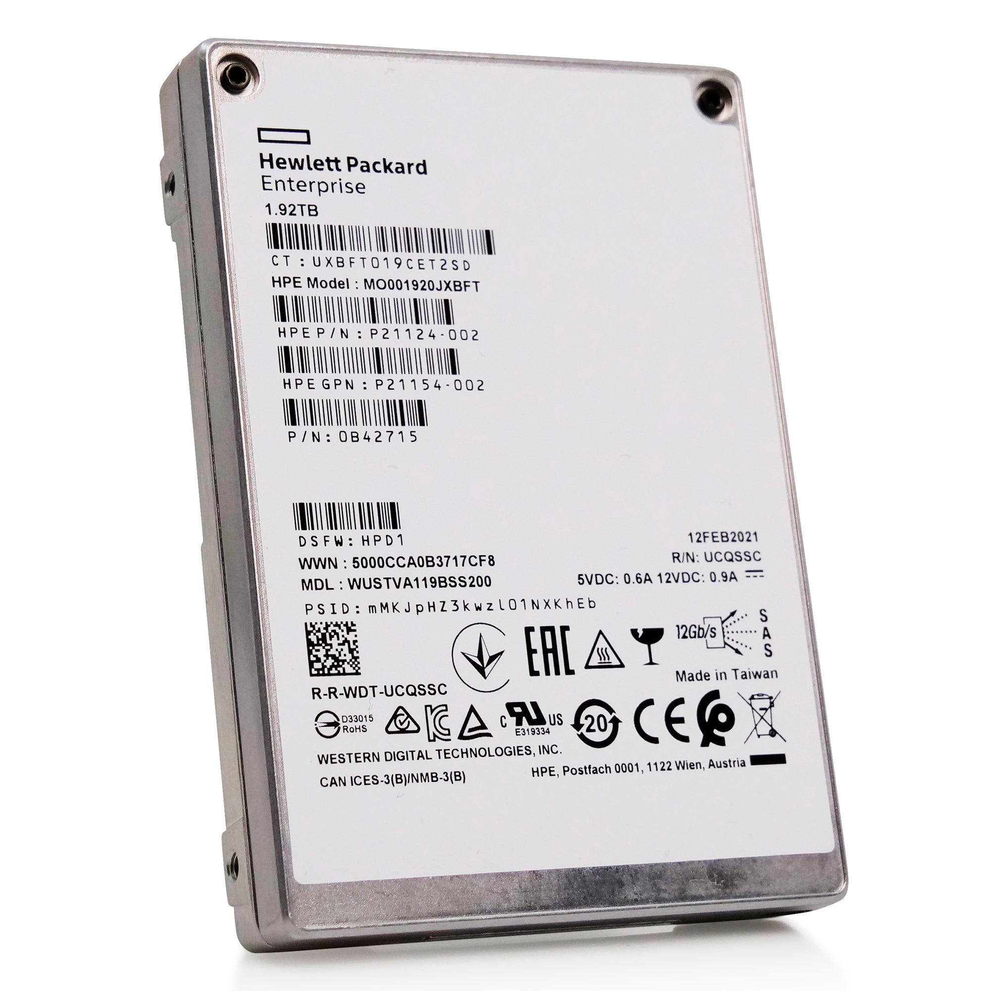HP Generation 10 P01106-001 8TB 7.2K RPM SAS 12Gb/s 512e 3.5in Hard Drive