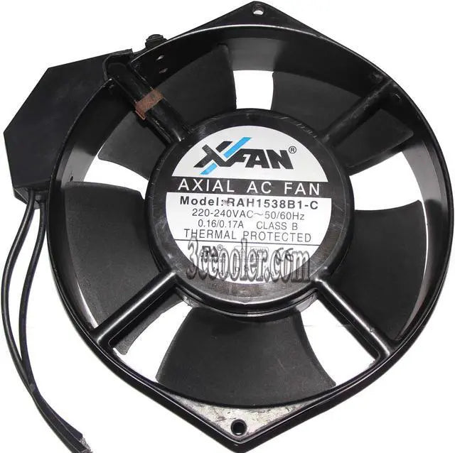 Xfan 150*38mm RAH1538B1-C 220~240V 50/60Hz 0.16/0.17A Class B 2 Wires AC fan cabinet server ups server cooler