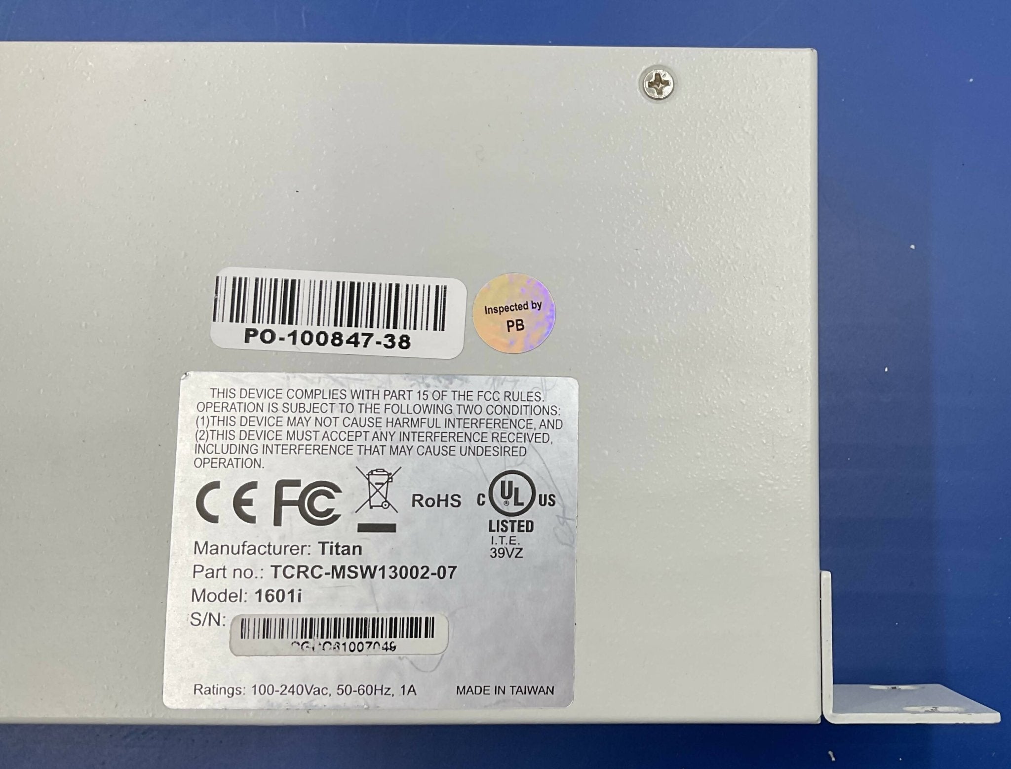 Siemens TCRC-MSW13002-07 - 16-Port Managed Network Switch Label | Alo Tech Solutions