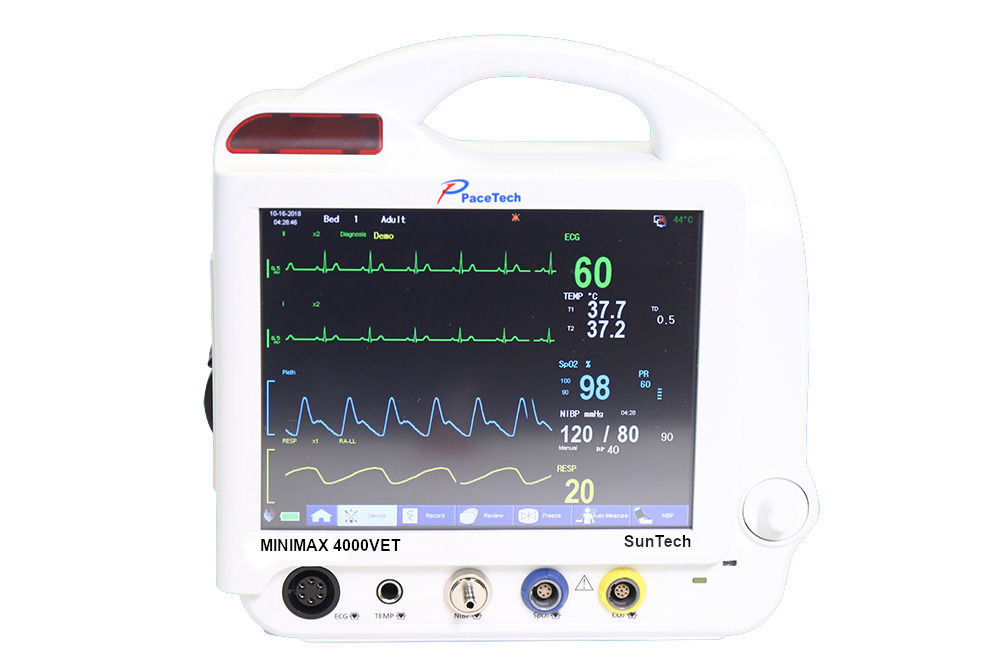 PaceTech MINIMAX 4000VET Veterinary Patient Monitor (8-inch Touch Screen