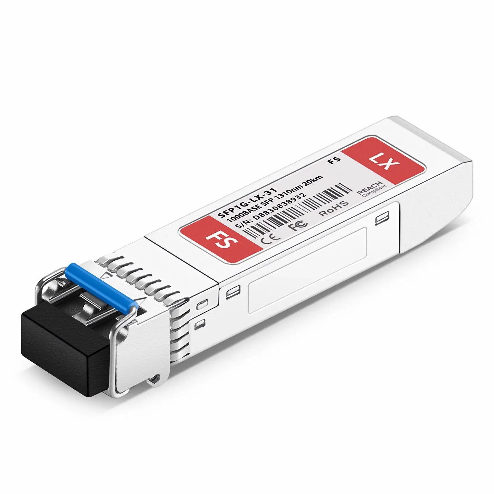 1000BASE-LX/LH SFP 1310nm 20km DOM Duplex LC/UPC SMF Optical Transceiver Module for FS Switches