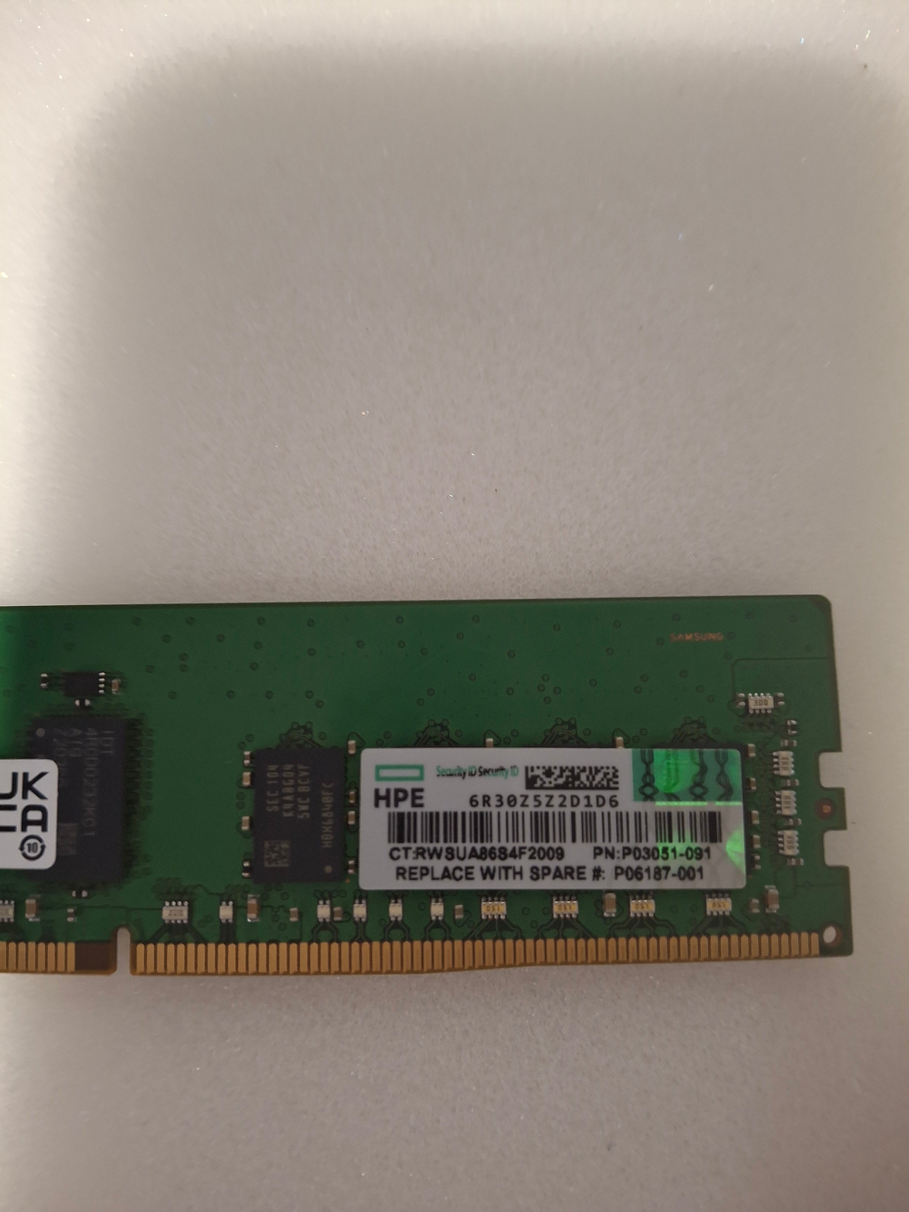 Samsung M393A2K40CB2-CVFBY - 16GB DDR4-2933 RDIMM Label Detail | Alo Tech Solutions