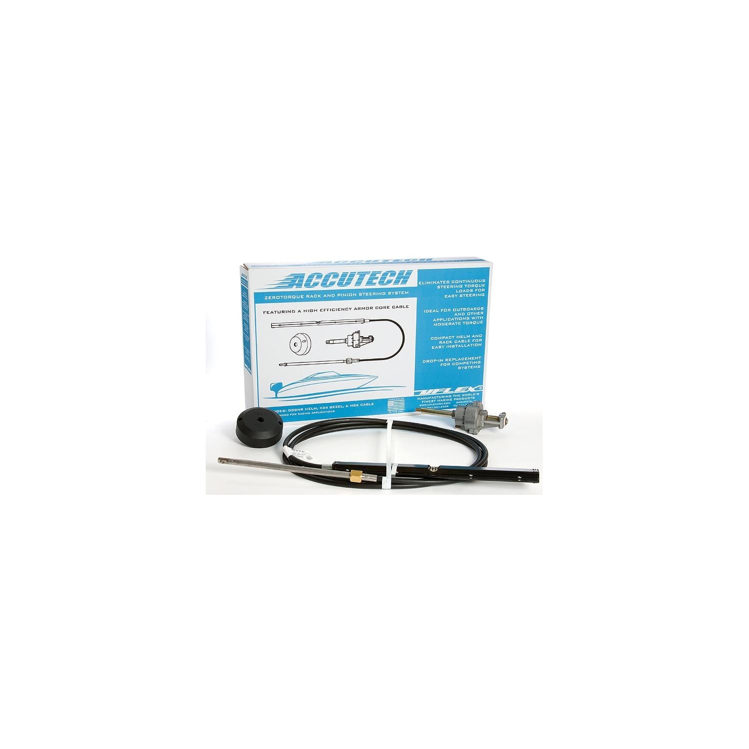 Uflex ACCUTECH18 18' Zerotorque Feedback Rack Steering System