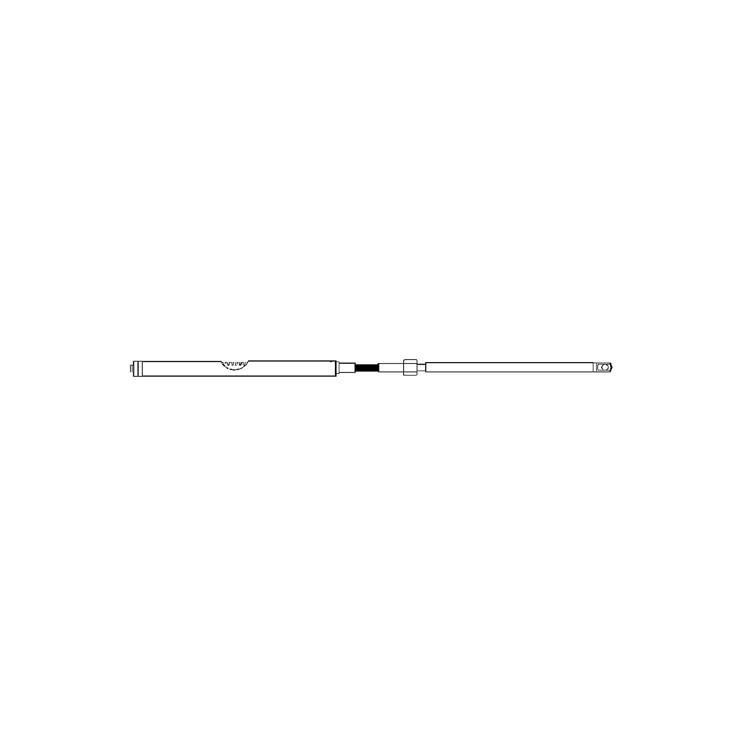 Uflex M86 Universal Rack & Pinion Steering Cable, 15', Replaces Morse Command 200 or Teleflex SSC124