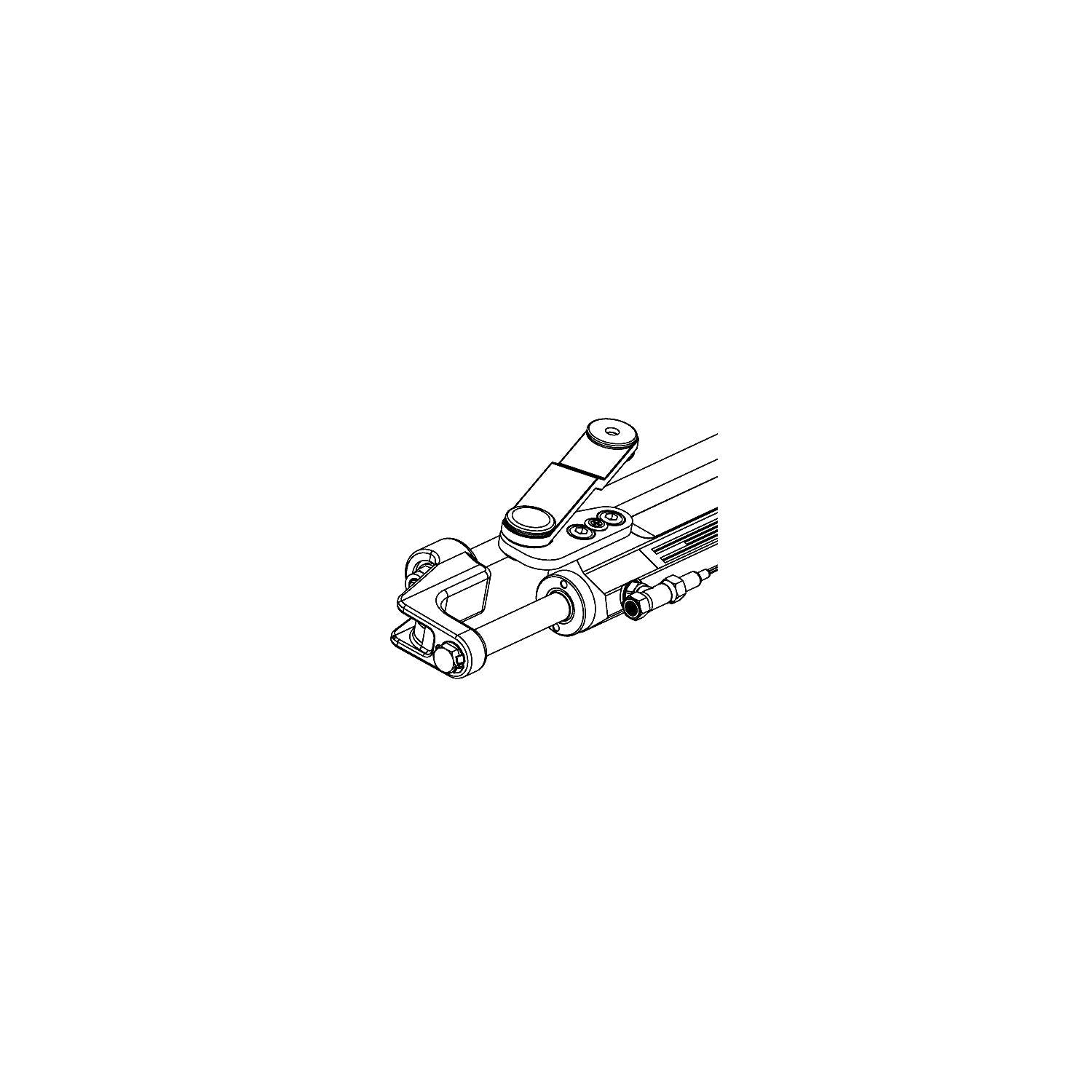 Uflex USA UC128-SVS 2 Uflex UC128-SVS 2 Uflex Silversteer Front Mount Hydraulic, Steering Cylinder w/Offset Arm, 7.3cu.in.