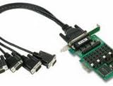 MOXA CP-114EL-I-DB9M 4 Port PCIe Board, with DB-9M Cable, RS-232/422/485, with 2KV Optical Isolation, Low Profile
