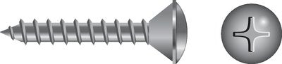 Seachoice SC0585 Phillips Tapping Screws Oval Head, #8 x 3/4"