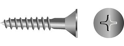 Seachoice SC3510 Phillips Wood Screw Flat Head, #12 x 2-1/2"