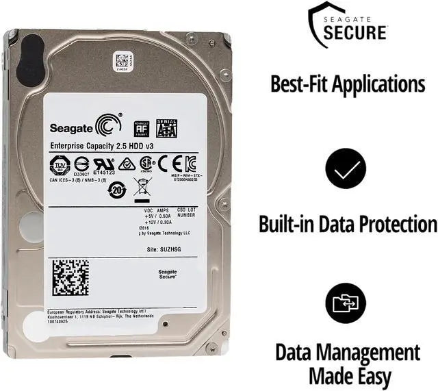 Seagate Exos 7E2000 2TB 512e SATA 6Gb/s 7200 RPM 2.5-Inch Enterprise Hard Drive (ST2000NX0253