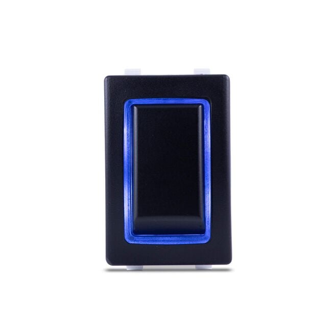 Sierra RK40650B Rocker Switch w/Halo LED Light, ON OFF, DPST, Blue