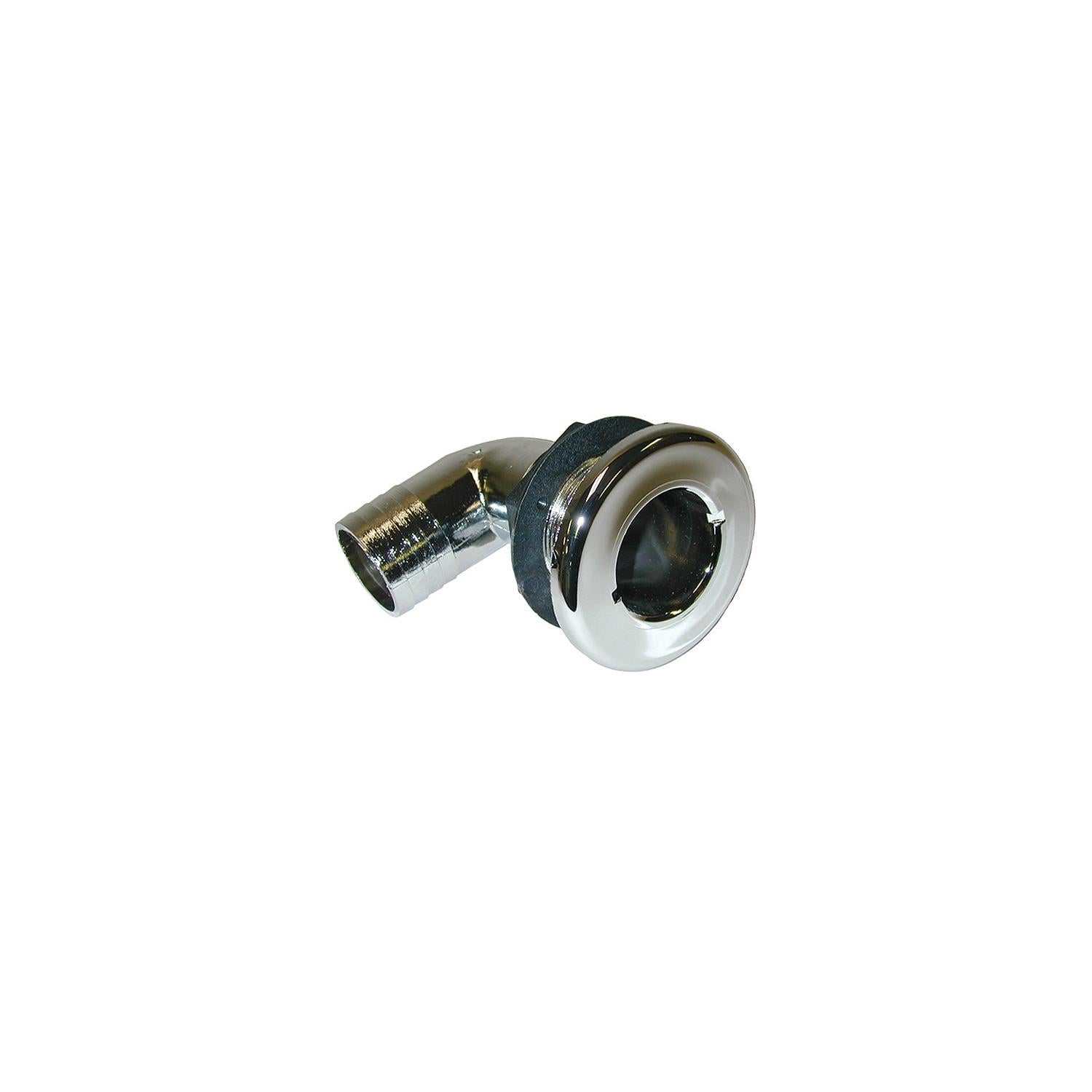 TH Marine TH-1590CP-DP T-H Marine Brite Plate Chrome Plated 90 Degree Thru Hull, for Hose