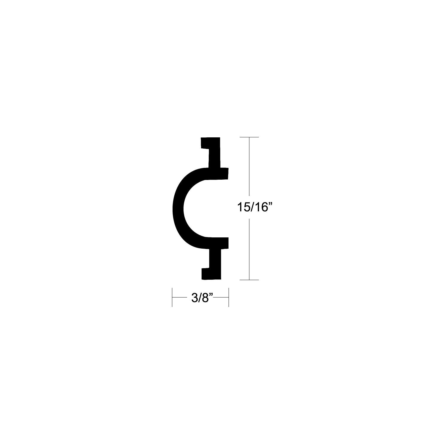 Taco Metals V12-0317BKA50-1 Taco Flexible Vinyl Insert, 50' Black
