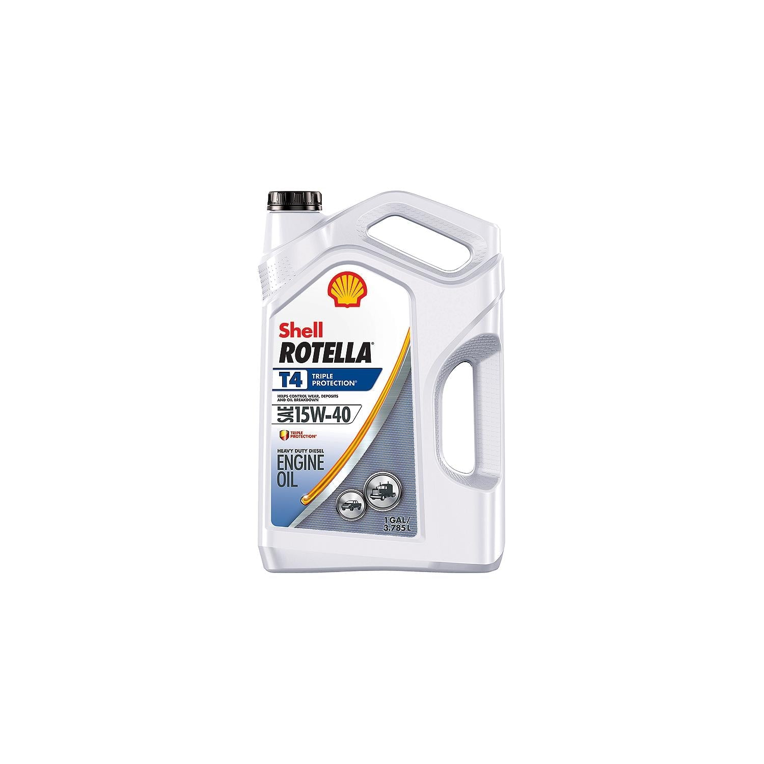 Shell 550045148 Rotella® T4 Triple-Protection® Heavy-Duty Diesel Motor Oil, 15W-40, 55 Gal.