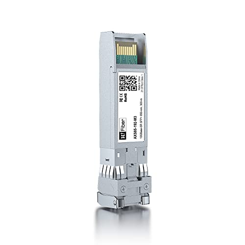 H!Fiber 10G Multimode SFP+ LC Module, 10GBase-SR Fiber Transceiver for Cisco SFP-10G-SR, Meraki MA-SFP-10GB-SR, Ubiquiti UniFi UF-MM-10G, Mikrotik, Netgear and More (MMF,850nm,300m,DDM)|B06XDV3ZYW