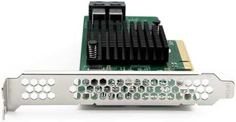 PCIe 3.0 x8 12G External SAS/SATA HBA RAID Controller Card, Broadcom 3008 Chip, Compatible with LSI 9300-8E, Mini SAS HD (SFF-8644) Connector, for Server/Storage Expansion|B0868Q65TD