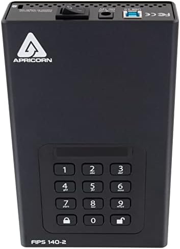 Apricorn Aegis Padlock DT 2TB USB 3.0/USB 2.0 External Hard Drive, Black|B00KADVVTQ
