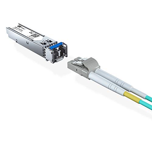 H!Fiber 1.25G Single Mode SFP LC Module, 1000Base-LX/LH Fiber Transceiver for Cisco GLC-LH-SMD, Meraki, Ubiquit UniFi, TP-Link, Fortinet, Intel, Netgear, Mikrotik and More (SMF,1310nm,20km,DDM) 2 Pack|B07B4B33N6