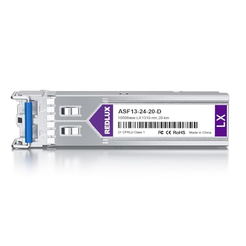 REDLUX 1G SFP Transceiver, 1000Base-SX SFP Module, 850nm MMF, Dual LC Connector, up to 550-meter, Compatible for Cisco SFP-1G-SX, Meraki, Ubiquiti UniFi, Fortinet, TP-Link, Netgear and More|B0CZ3ZS5GB