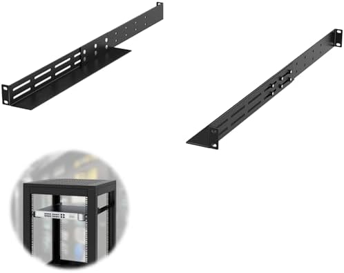 1U Universal Rack Mount Rails 4-Post Server Rack Shelf Rail 16"-30" Adjustable Depth Server Rack Rail Compatible with APC, HP, IBM, DELL, Compag Cabinet & Rack|B0FSS558FD