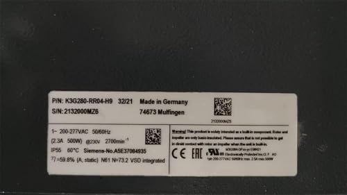 K3G280-RR04-H9 200-277V 2.3A 500W 2700RPM Cooling Fan