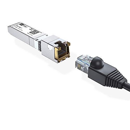 H!Fiber 10Gb SFP+ RJ45 Transceiver, 10Gbase-T SFP+ Ethernet Module Support 10G/5G/2.5G/1.25G, Compatible with Cisco SFP-10G-T-S, Ubiquiti UF-RJ45-10G, UniFi, Meraki,MikroTik,Supermicro and More, 30m|B06XQBFHNL