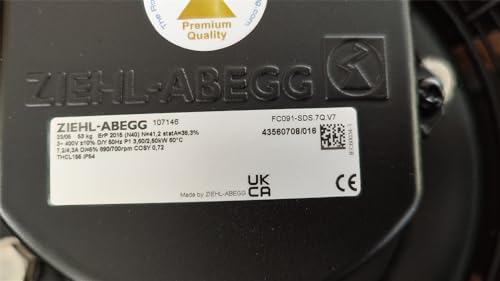 FC091-SDS.7Q.V7 Ziehl-abegg Fan 400VAC 3.6/2.5KW IP54 Axial Air Conditioning Fan|B0CHB2XXC3