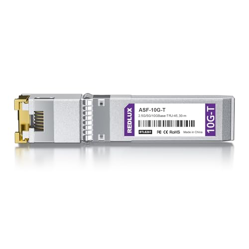 REDLUX 1G SFP Transceiver, 1000Base-SX SFP Module, 850nm MMF, Dual LC Connector, up to 550-meter, Compatible for Cisco SFP-1G-SX, Meraki, Ubiquiti UniFi, Fortinet, TP-Link, Netgear and More|B0CZ3ZS5GB