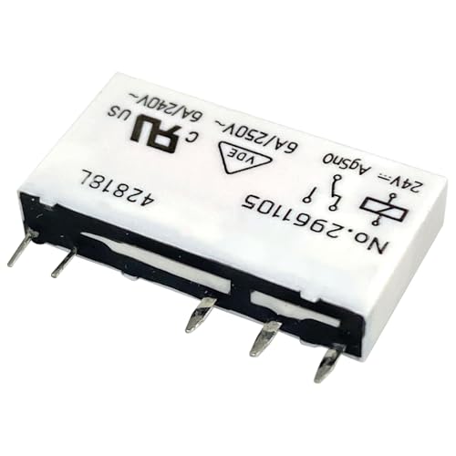 15-Pack NO.2961105 5-Pin Relay - 24VDC 6A SPDT Miniature Power Relay - DIN Rail Compatible for Industrial Panels & Phoenix Contact-Compatible Systems|B0D93SJJND