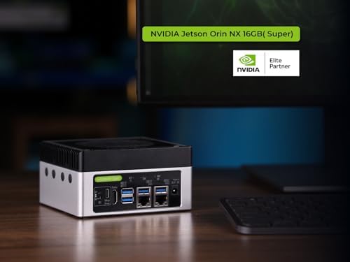 seeed studio NVIDIA Jetson Orin NX 16GB Edge AI Device - reComputer J4012, 4xUSB 3.2, M.2 Key E & Key M Slot, Pre-Installed Jetpack System with NVIDIA Jetpack on 128GB NVMe SSD|B0C88V4CB7