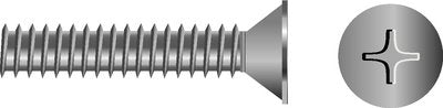 Seachoice SC0766 Phillips Machine Screw Flat Head, 10-24 x 5/8"