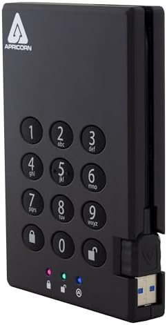 Apricorn 2TB Aegis Padlock USB 3.0 256-Bit AES XTS Hardware Encrypted Portable External Hard Drive (A25-3PL256-2000)|B00NTQGZP6