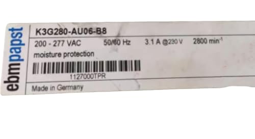 K3G280-AU06-B8 220-277V 3.1A 1000W 2800RPM coolig Fan
