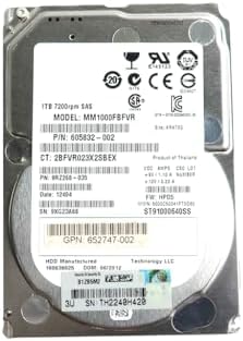 Hard Disk Drive 605832-002 Compatible Replacement Spare Part for HP Seagate Constellation.2 ST91000640SS 1TB 2.5 inch 7200RPM 64MB Cache SAS 6.0Gb/s Internal HDD|B0F27SCCRL