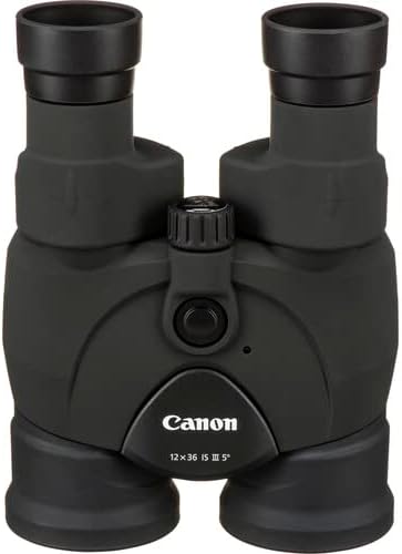 Canon 12x36 is III Image Stabilized Binoculars (9526B002) + Sling Backpack + AA Rechargeable Batteries + Cleaning Kit (Renewed)|B0DW4HF67S