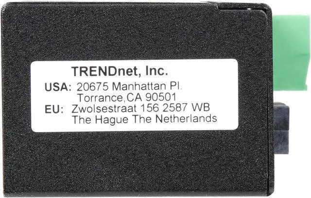 TRENDnet Hardened Industrial 100Base-FX Single-Mode SC Fiber Converter, (30 km, 18.6 Miles, IP40 Rated Housing, TI-F10S30