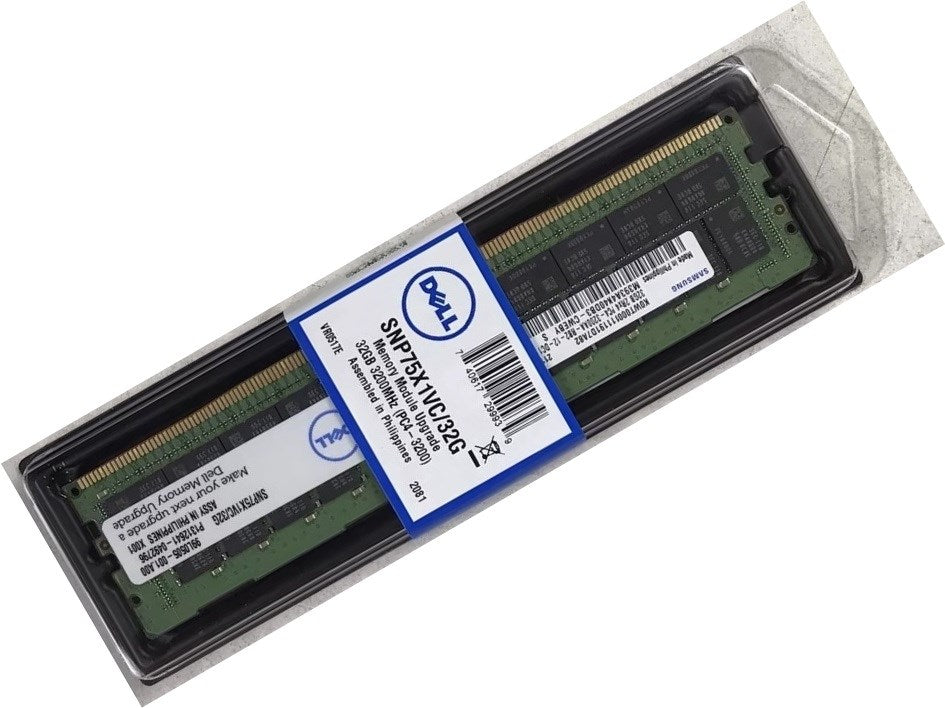 Dell 370-AEVR 32GB PC4-25600 DDR4-3200MT/s 2Rx4 ECC Memory Ref Samsung OEM