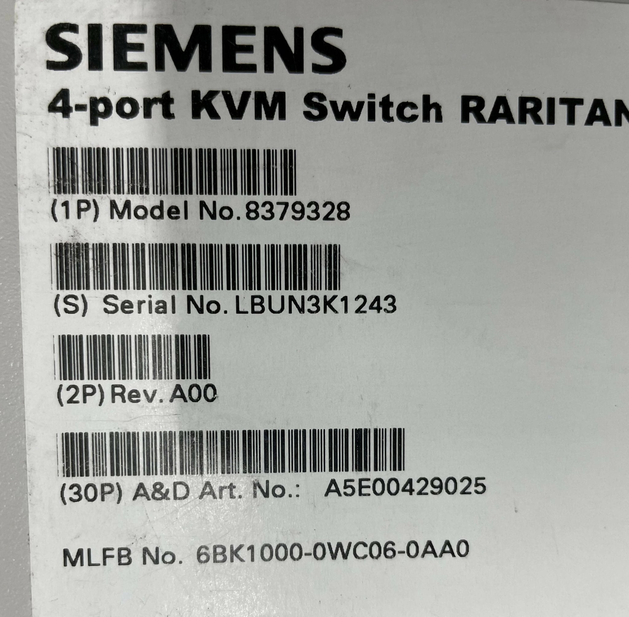 4 PORT KVM SWITCH (8379328/CS4R SEMENS